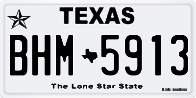 TX license plate BHM5913