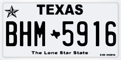 TX license plate BHM5916