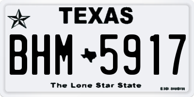 TX license plate BHM5917