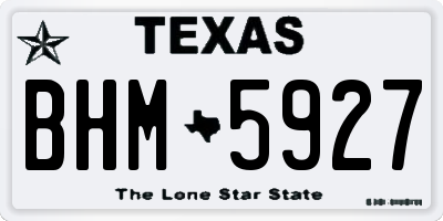 TX license plate BHM5927