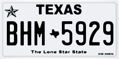 TX license plate BHM5929