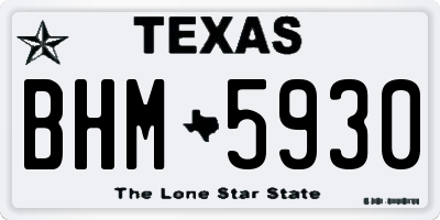 TX license plate BHM5930