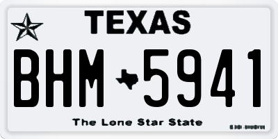 TX license plate BHM5941