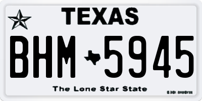 TX license plate BHM5945