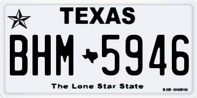 TX license plate BHM5946
