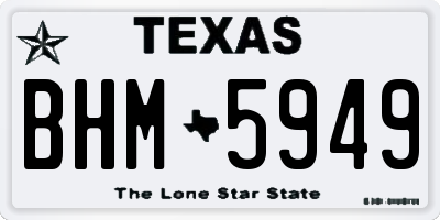 TX license plate BHM5949