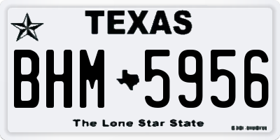 TX license plate BHM5956