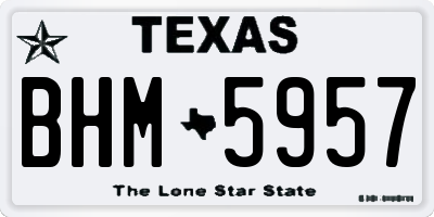 TX license plate BHM5957