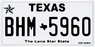 TX license plate BHM5960
