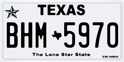 TX license plate BHM5970