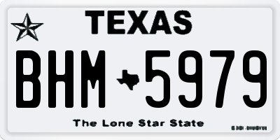 TX license plate BHM5979