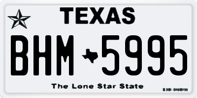 TX license plate BHM5995