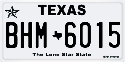 TX license plate BHM6015