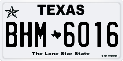 TX license plate BHM6016