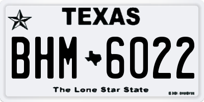 TX license plate BHM6022