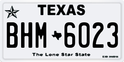 TX license plate BHM6023