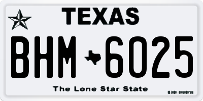 TX license plate BHM6025