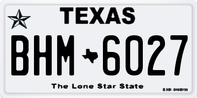 TX license plate BHM6027