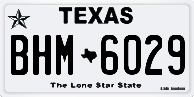 TX license plate BHM6029