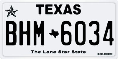 TX license plate BHM6034
