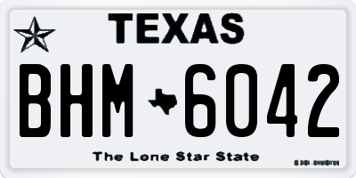 TX license plate BHM6042