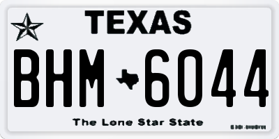 TX license plate BHM6044