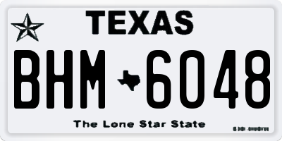 TX license plate BHM6048