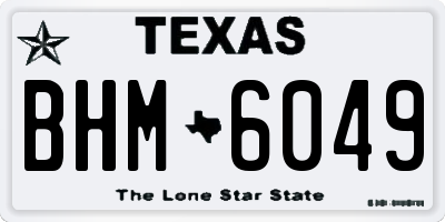 TX license plate BHM6049