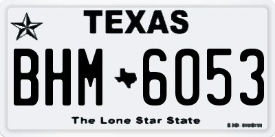 TX license plate BHM6053