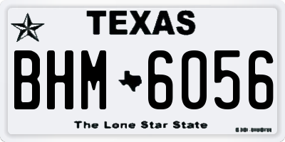 TX license plate BHM6056