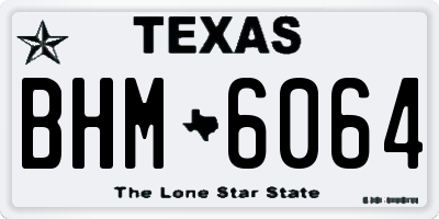 TX license plate BHM6064