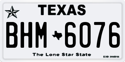 TX license plate BHM6076