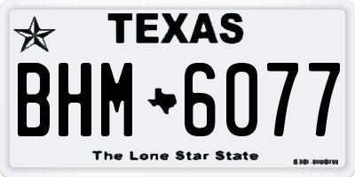 TX license plate BHM6077
