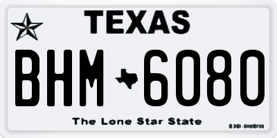 TX license plate BHM6080