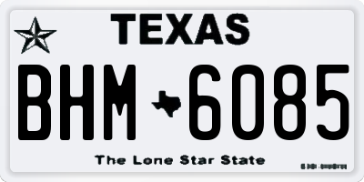 TX license plate BHM6085