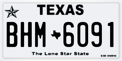 TX license plate BHM6091