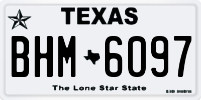 TX license plate BHM6097