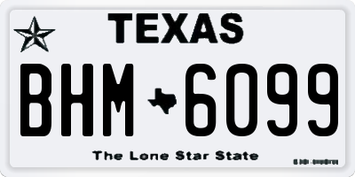 TX license plate BHM6099