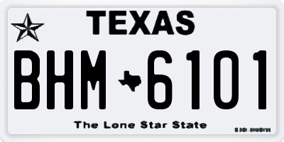 TX license plate BHM6101