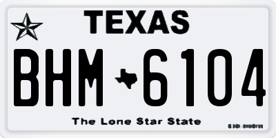 TX license plate BHM6104