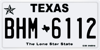 TX license plate BHM6112