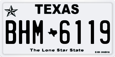 TX license plate BHM6119