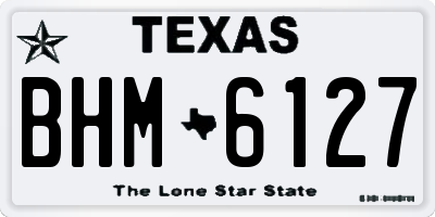 TX license plate BHM6127