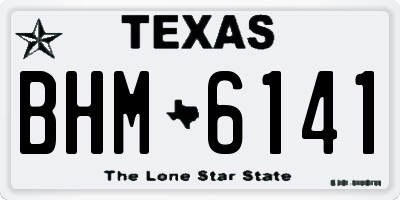 TX license plate BHM6141