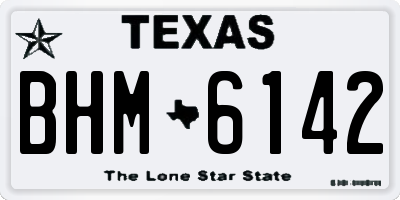 TX license plate BHM6142