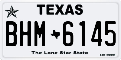 TX license plate BHM6145