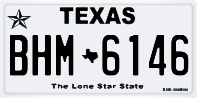 TX license plate BHM6146