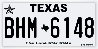 TX license plate BHM6148
