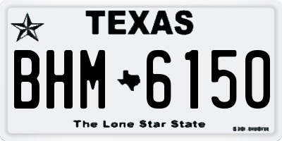 TX license plate BHM6150