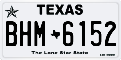 TX license plate BHM6152